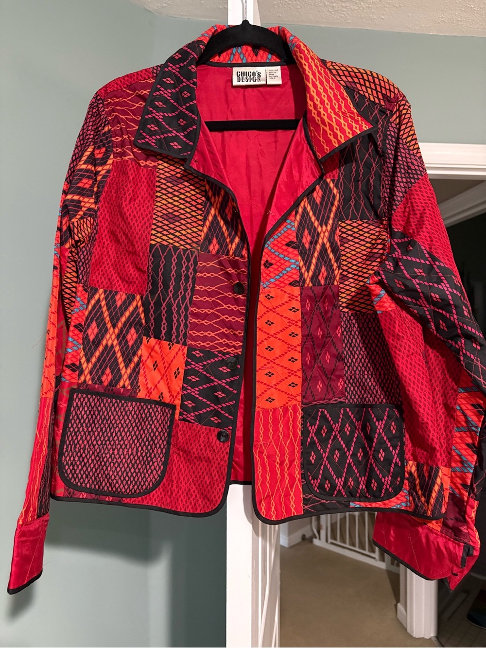 Vintage Chico’s 100% Silk Jacket Size XL in Like New Condition